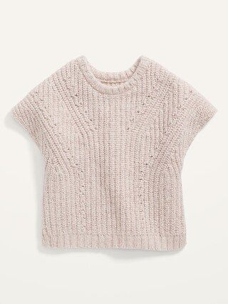 Short-Sleeve Shaker-Stitch Sweater for Toddler Girls | Old Navy (US)