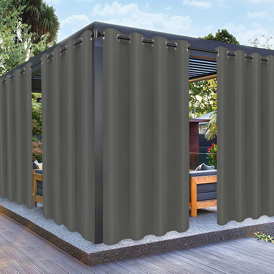 Amazon.com: PureFit Outdoor Curtains for Patio Waterproof Weatherproof, UV and Fade Resistant Out... | Amazon (US)