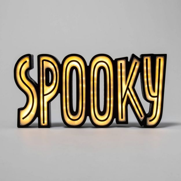 Light Up Spooky Halloween Decorative Sign - Hyde &#38; EEK! Boutique&#8482; | Target