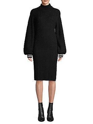Cable-Knit Cotton & Cashmere-Blend Sweater Dress | Saks Fifth Avenue OFF 5TH (Pmt risk)