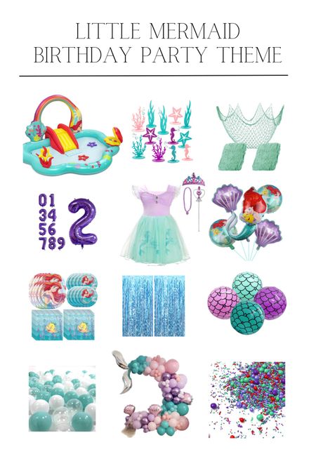 The cutest Little Mermaid Birthday theme for girls 1-4 years old. Decorations can be used outside or inside (for those hot summer birthdays). 🧜🏻‍♀️

#LTKkids #LTKSeasonal #LTKFind