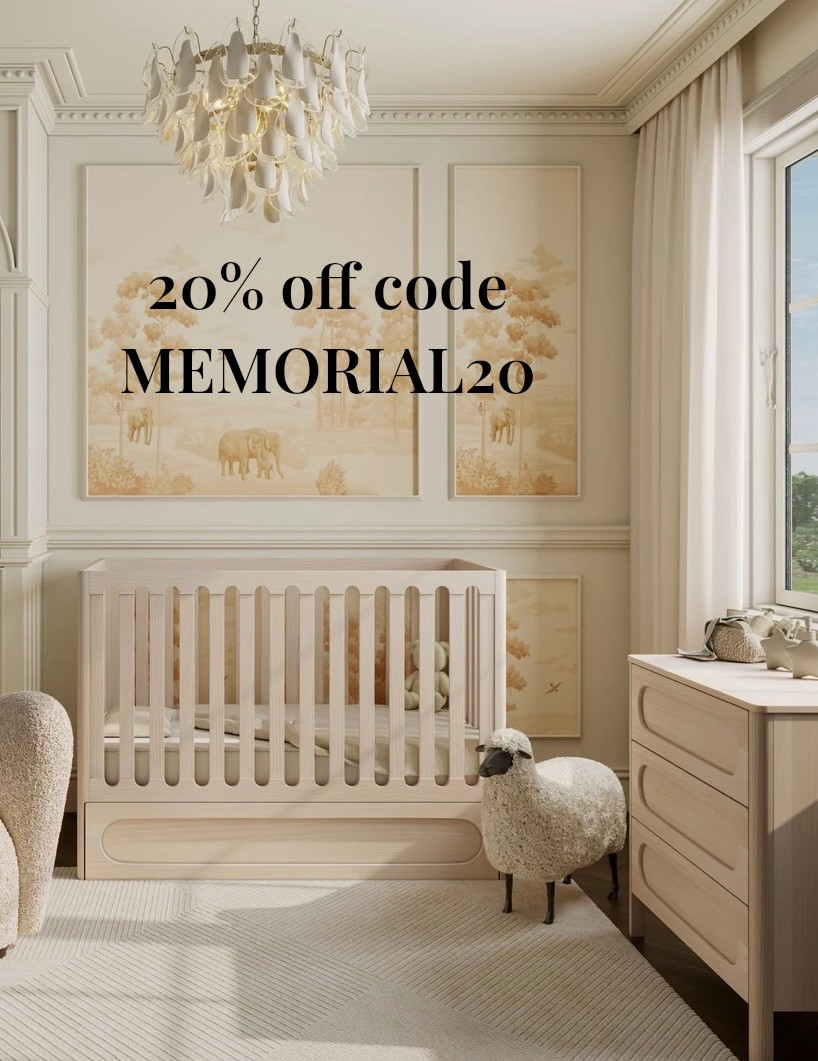 20% off with the code MEMORIAL20

Soft, timeless, and the prettiest neutral nursery 🤍 The Hush crib is one of those pieces that instantly makes a room feel elevated. Obsessed with the light wood tone, curved details, and how beautifully it blends with every style. This is the kind of crib you build the whole nursery around ✨

#LTKSaleAlert #LTKHome #LTKBump