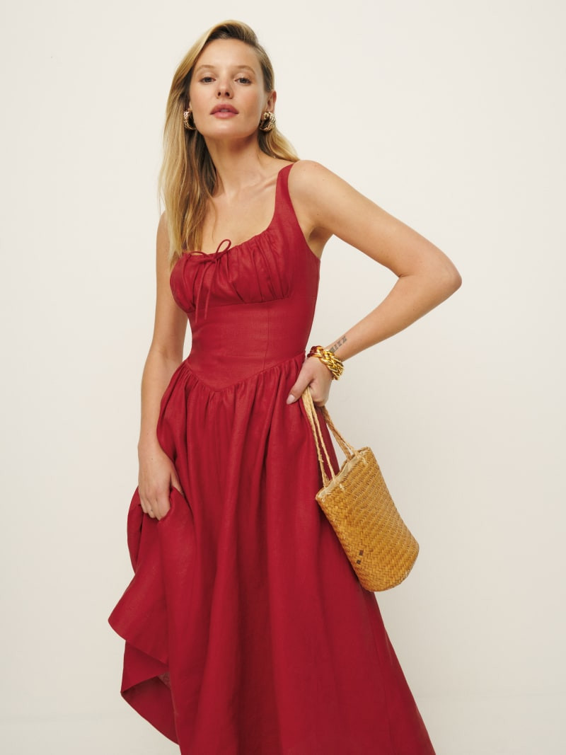 Petites Balia Linen Dress | Reformation (Global)