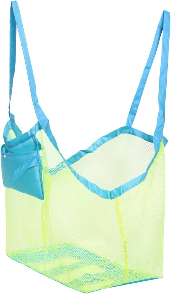 MeeJaa Mesh Beach Bag, Classic Mesh Beach Toy Tote Bag, Foldable Large Children's Toy Storage Bag... | Amazon (US)