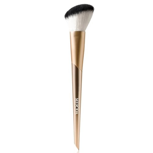MERODA® Vibrant Cheek Blush Brush [SYNTHETIC BRISTLES] - Luxury Blusher Brush for Cheeks -Angled Cream & Liquid Blush Brush - Makeup Brush for Cheeks - Make Up Application Brush for Blush | Amazon (UK)