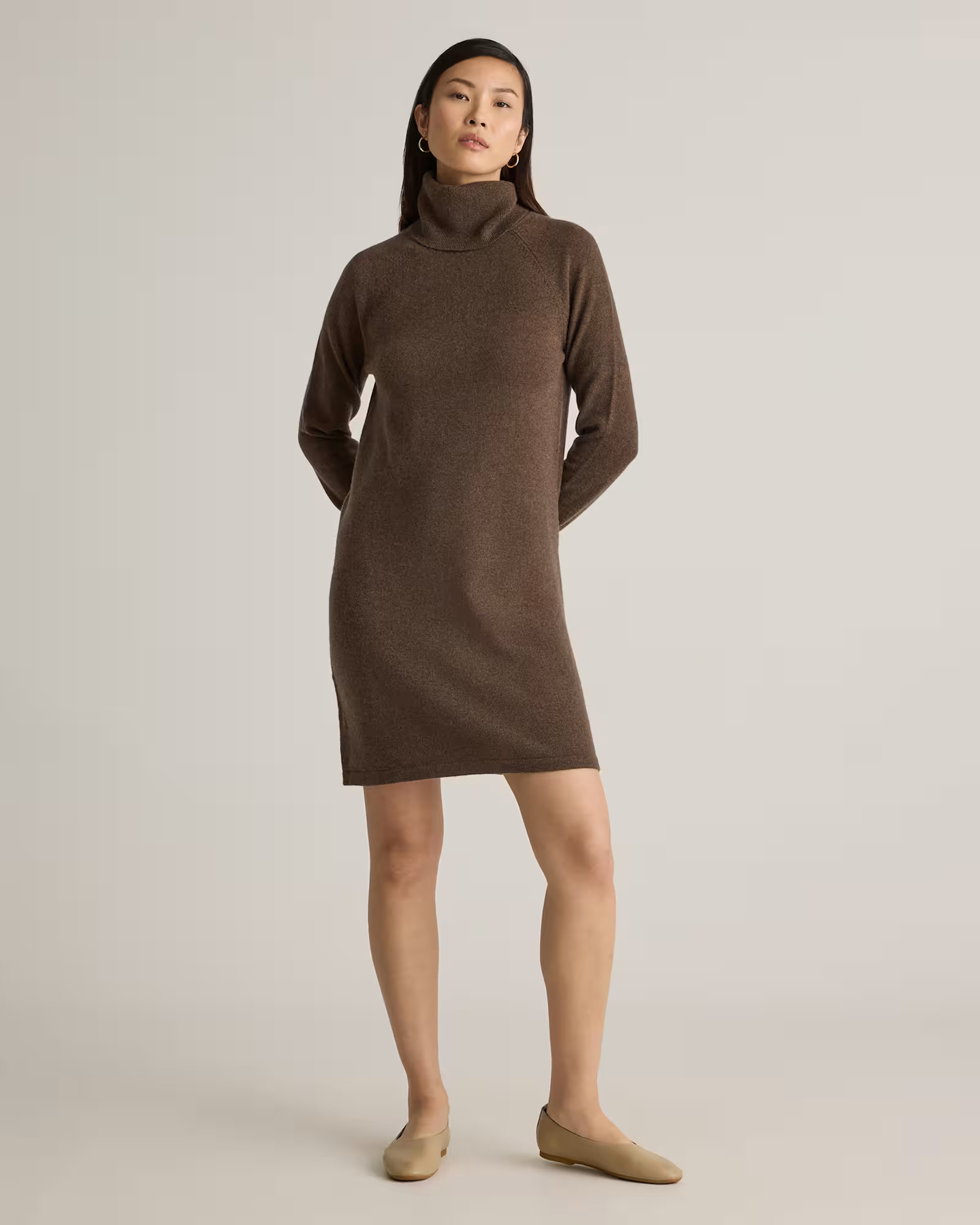 Mongolian Cashmere Turtleneck Sweater Dress | Quince