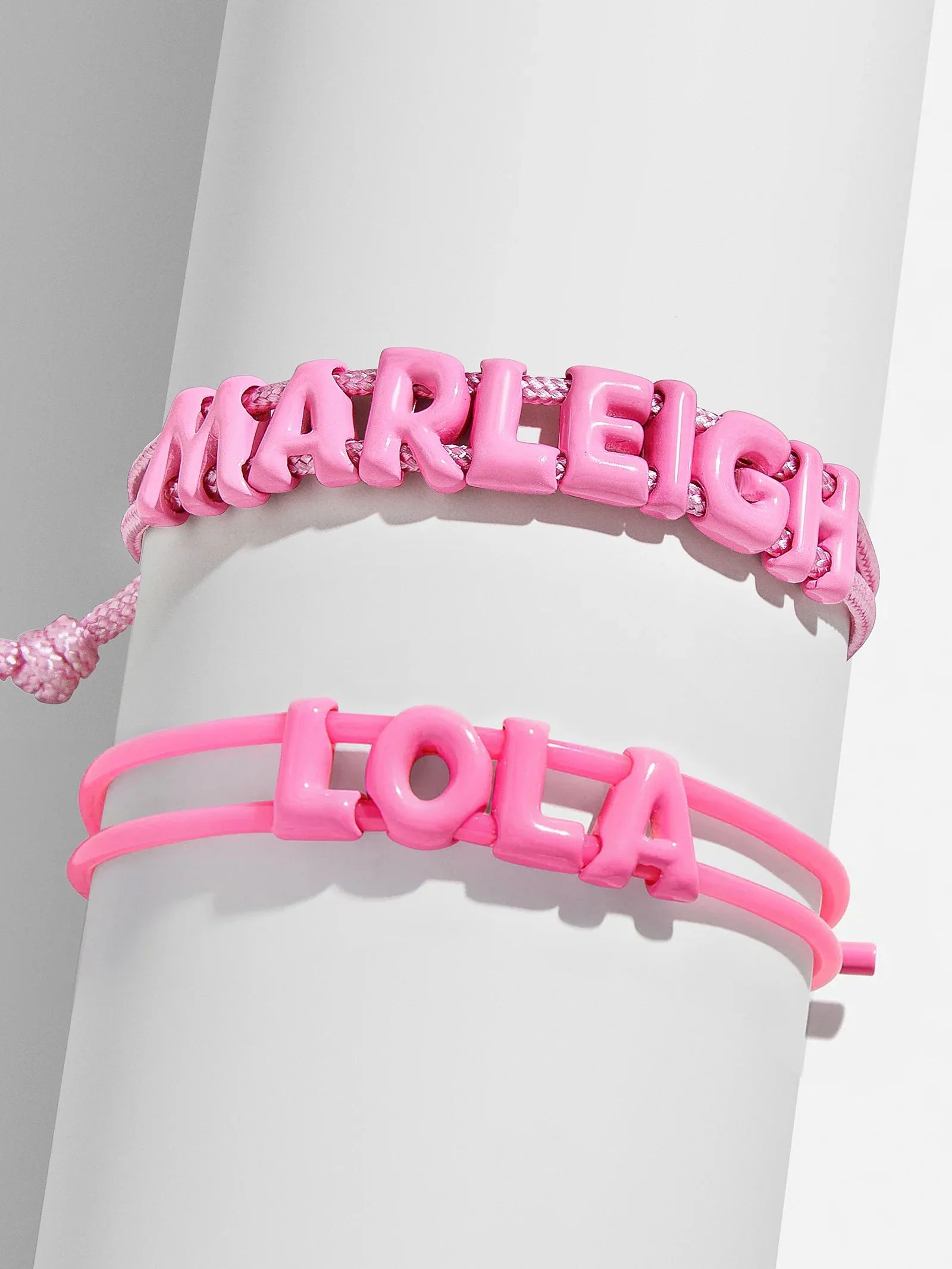 Kids' Say It All Custom Slider Bracelet - Hot Pink | BaubleBar (US)