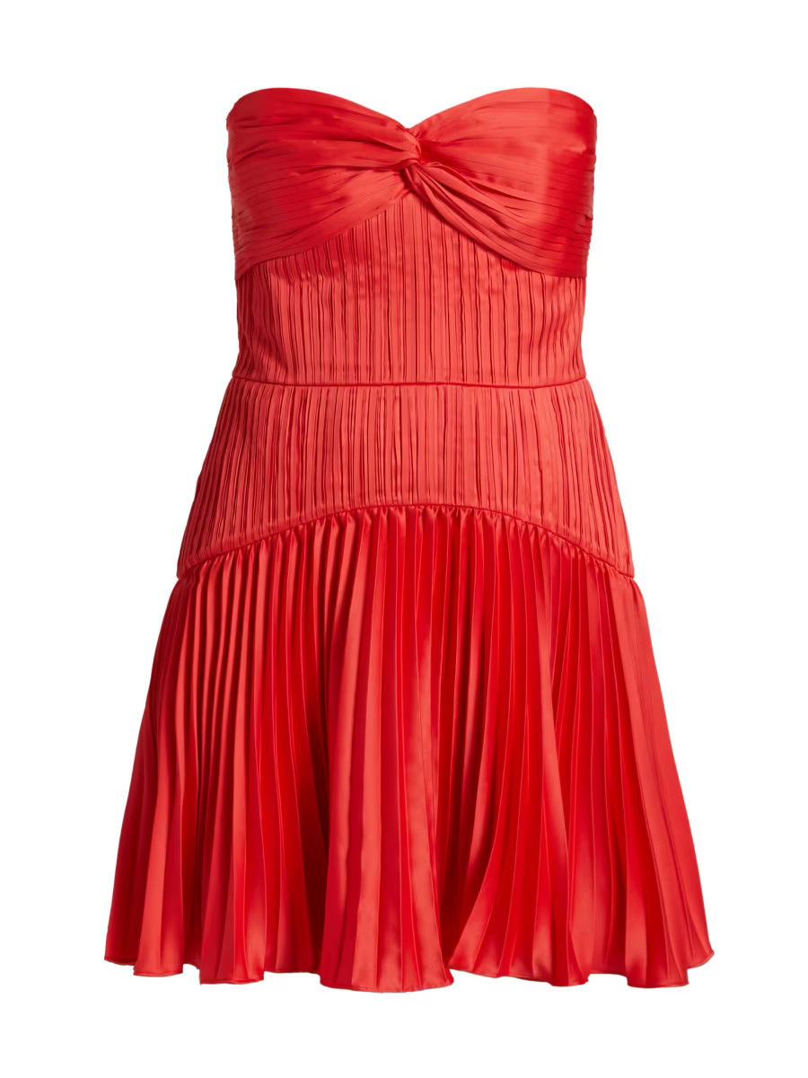 Catrina Pleated Strapless Minidress | Saks Fifth Avenue