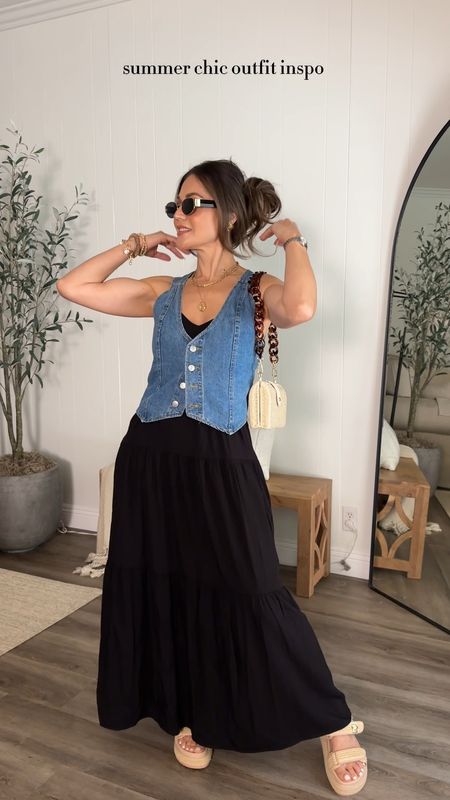 Summer casual outfit inspo 
Wearing the dress in a size small 
Vest is also a small 


#LTKU #LTKFindsUnder50 #LTKStyleTip