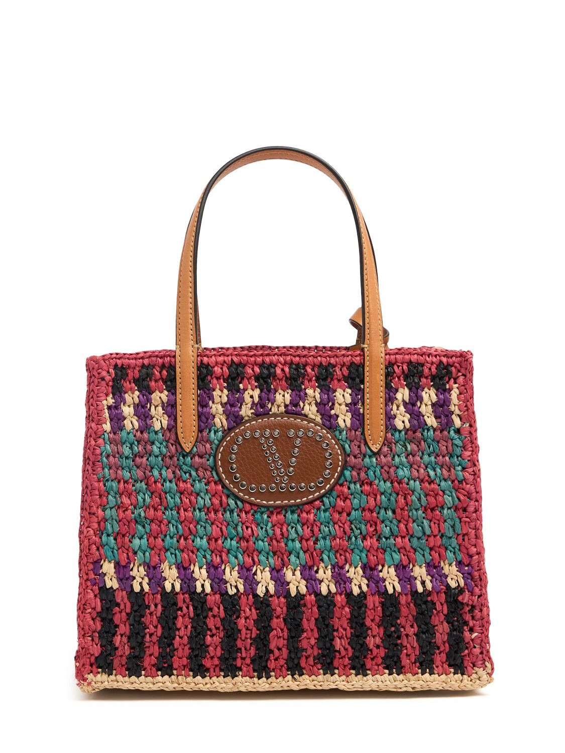 Small Vlogo Signature Raffia Bag | Luisaviaroma