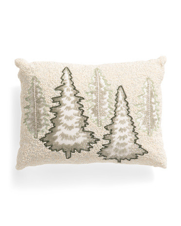 12x16 Christmas Tree Beaded Pillow | TJ Maxx