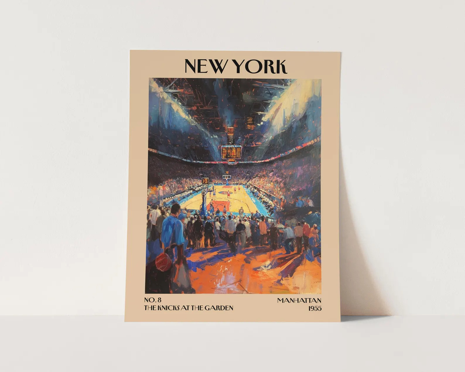 Knicks Basketball Painting: Madison Square Garden Impressionist Art Poster | Etsy (Global)