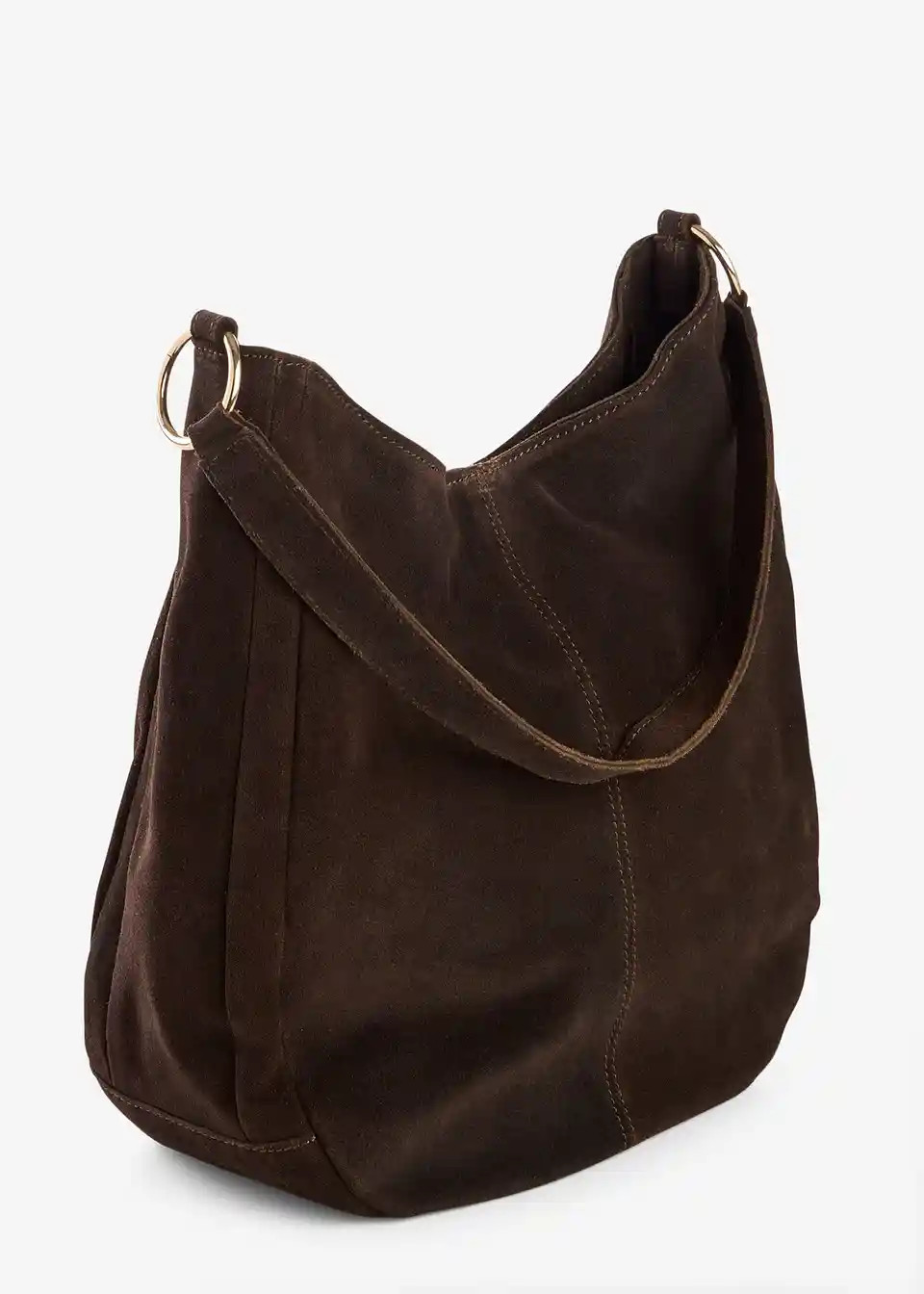Veloursledertasche mit dekorativem Zusatzriemen | Bonprix DE