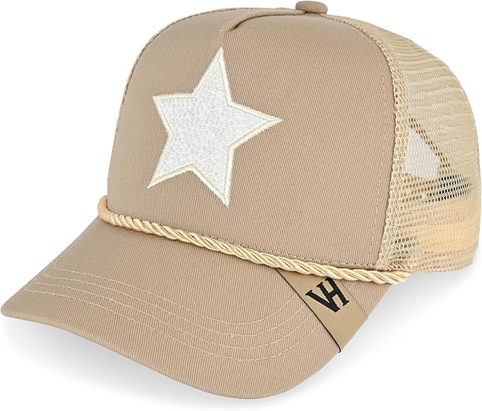 Vintage Havana Black Trucker Hats Women | Mesh Adjustable Snapback Hat | Men & Women Trendy Fashi... | Amazon (US)