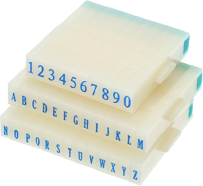 PATIKIL Detachable Number Letter Stamp, 4mm Plastic 9+26 Digits Font Size 6 Numeral 0-9 Alphabet ... | Amazon (US)