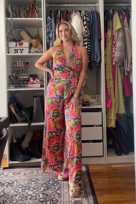 Summer printed jumpsuit - obsessed with the 70s vibe! Under $80

Vacation outfit, summer outfit, tall girl jumpsuit, midsize jumpsuit 

#LTKmidsize #LTKstyletip #LTKfindsunder100