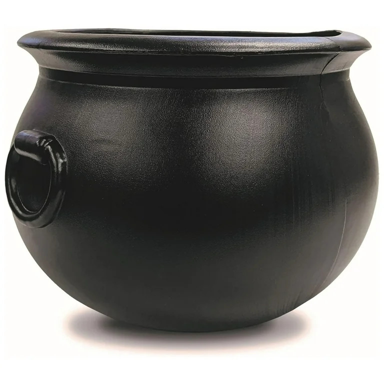 Union Products 55120 12 Inch Plastic Witch Cauldron Spooky Halloween Decoration, Black | Walmart (US)