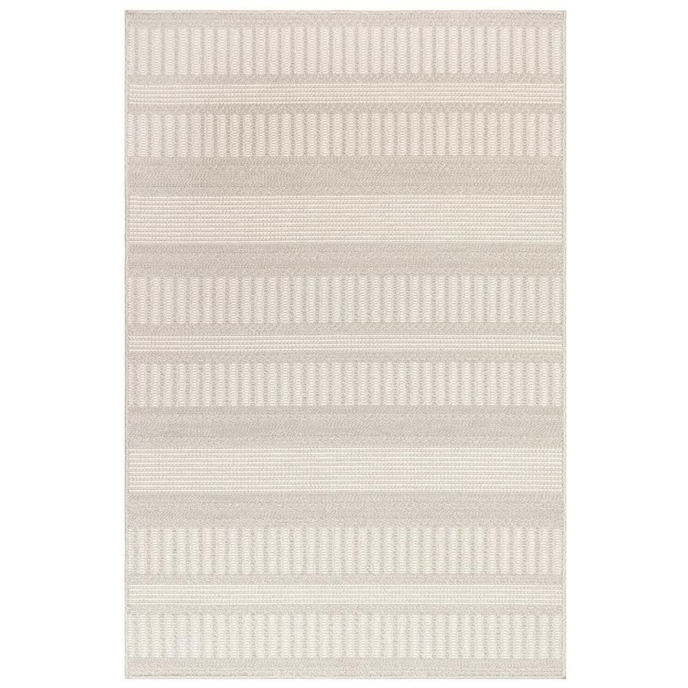 TRANS-OCEAN IMPORT CO Liora Manne Plymouth Modern Stripe Taupe 3 ft. 3 in. x 4 ft. 11 in. Indoor/Out | The Home Depot