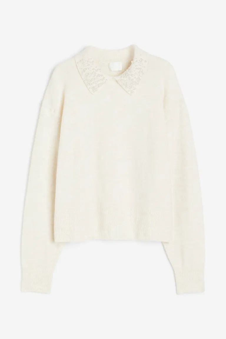 Beaded-collar Sweater | H&M (US + CA)