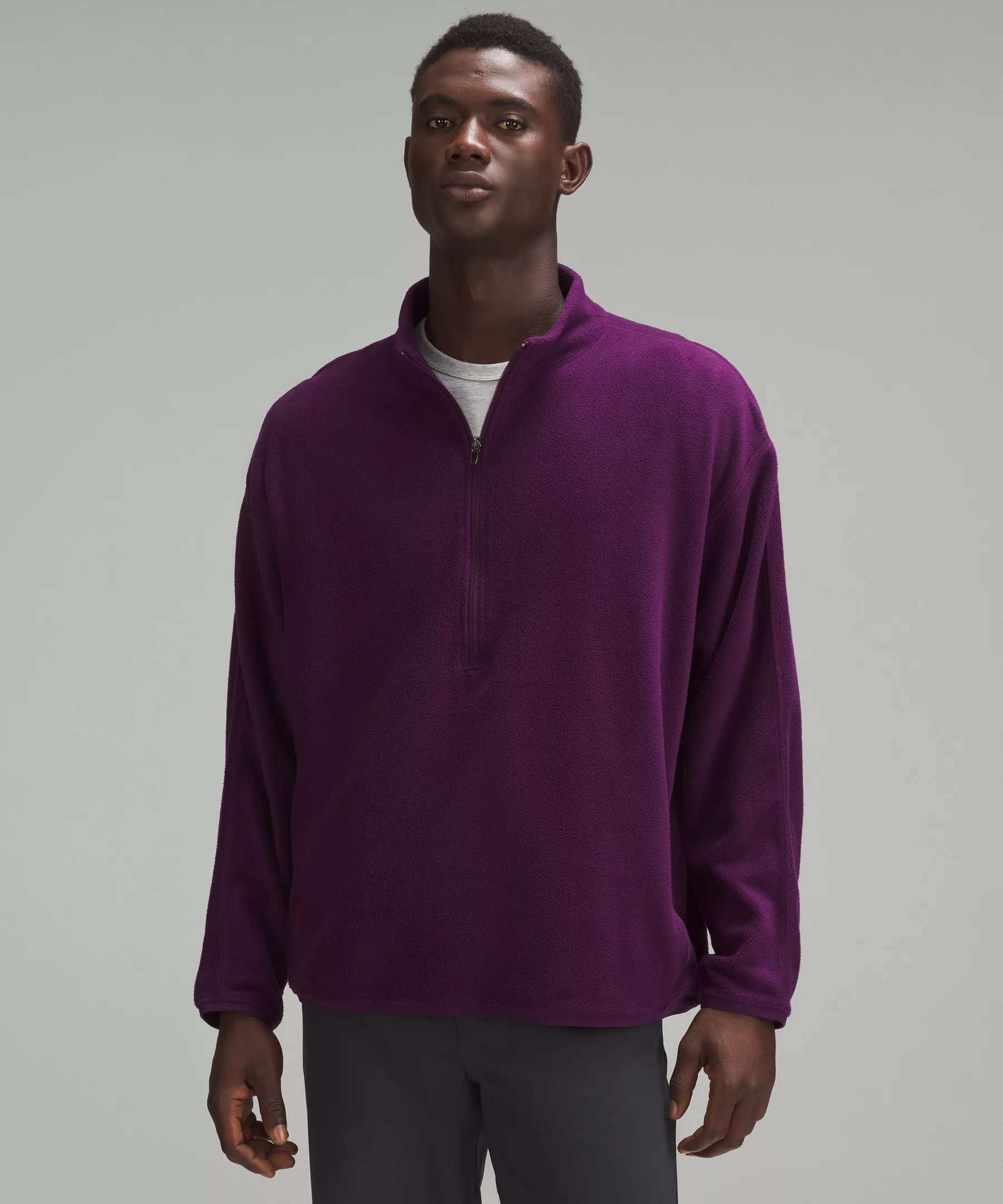 Oversized-Fit Fleece Half Zip | Men's Hoodies & Sweatshirts | lululemon | Lululemon (US)