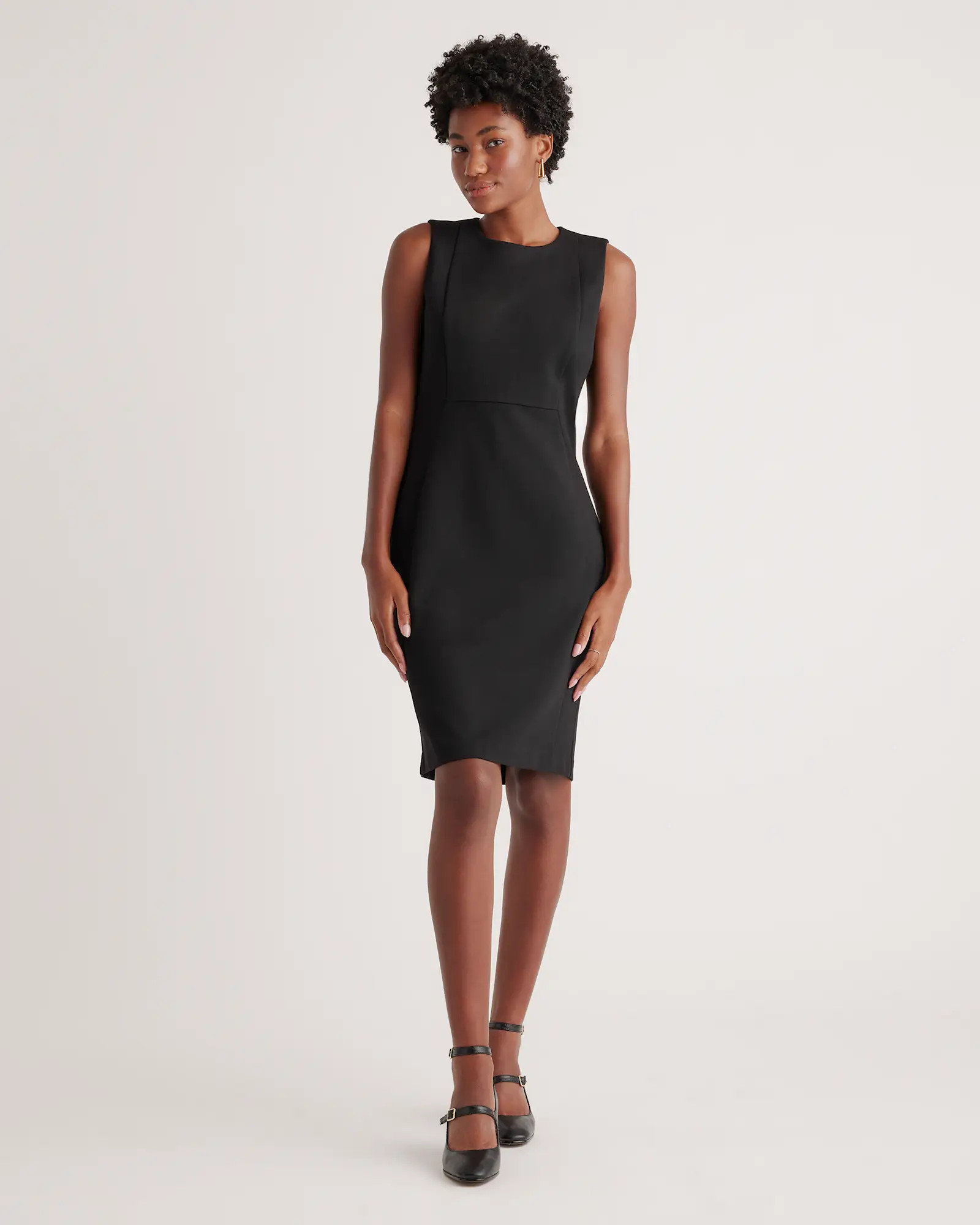 Ultra Stretch Ponte-Sleeveless Dress | Quince
