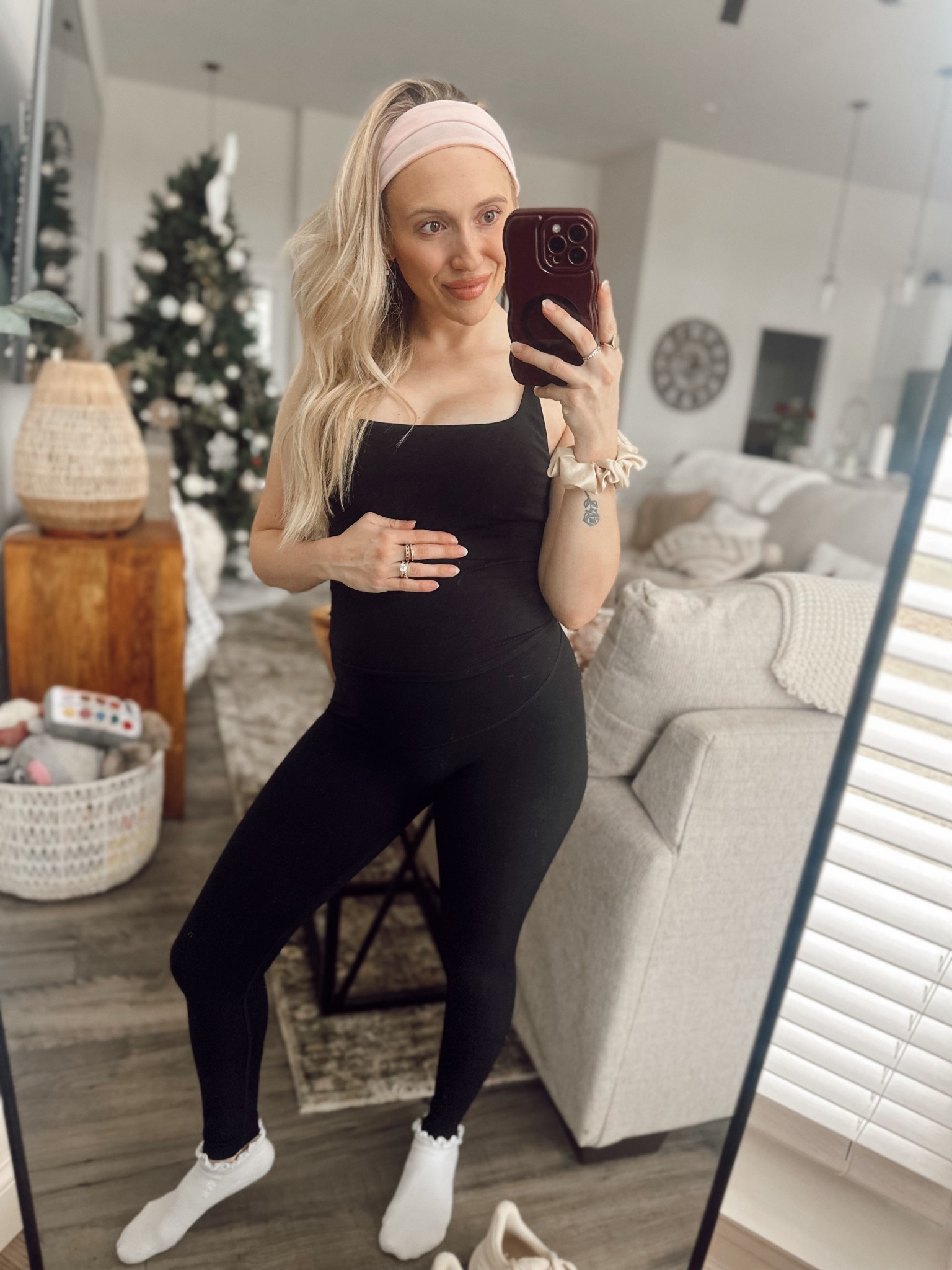 Sharing my little gym outfit of the day all from vitality! I’m in a size extra small in the leggings and a size medium in the top!! living in these leggings lately, they are so comfortable for a growing bump but also they literally suck everything in and make you look and feel good!!! ✨🤭

Also linking my favorite new shoes workout shoes — they are hokas. I got them from a local store, but I’m linking them from a few places!! 

#LTKootd #LTKfitnessgoals #LTKBump