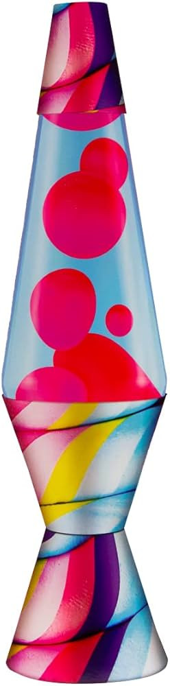 Lava Candy Swirl Lamp 14.5" | Lollipop Swirl of Colors | Warm Glow | Pink and Blue Wax | Amazon (US)
