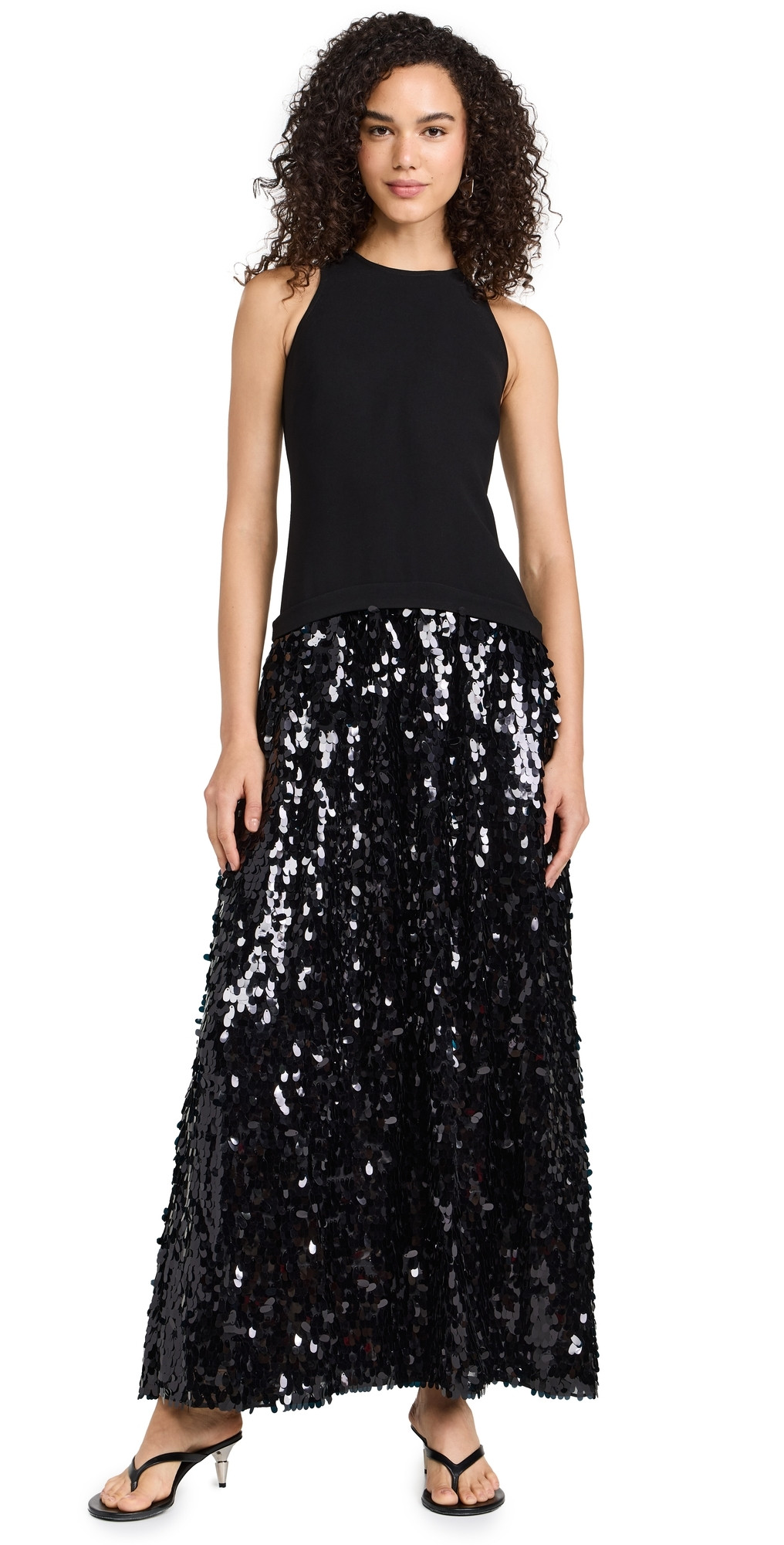 SIMONMILLER Memphis Crepe Sequin Dress Black 10 | Shopbop
