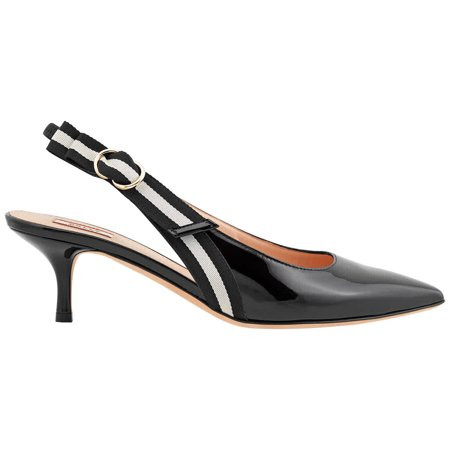Bally Alice Black Leather Slingback Pumps Brand Size 37 ( US Size 6.5 ) | Walmart (US)