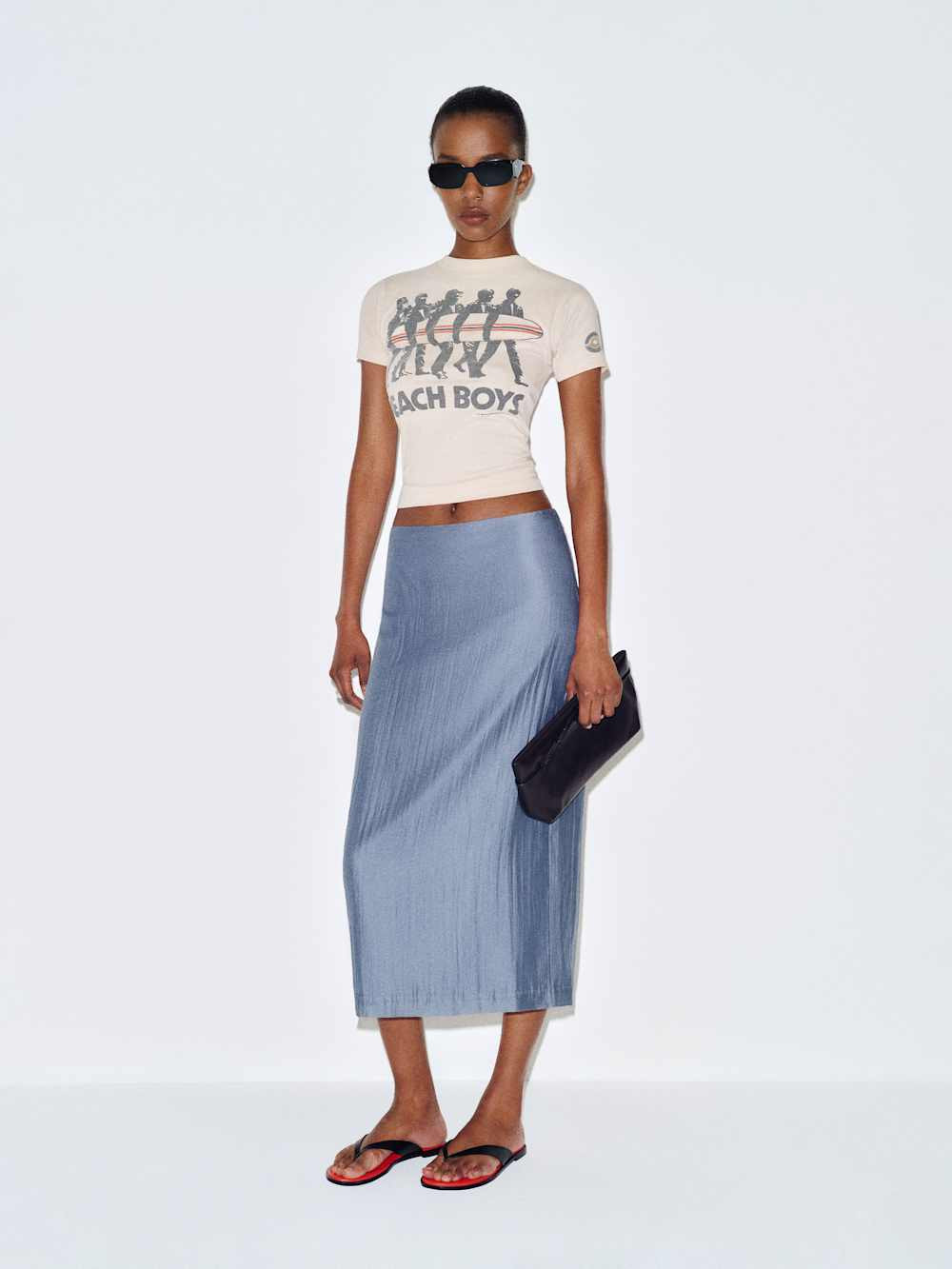 Helen Low Waist Midi Skirt | Reformation (Global)