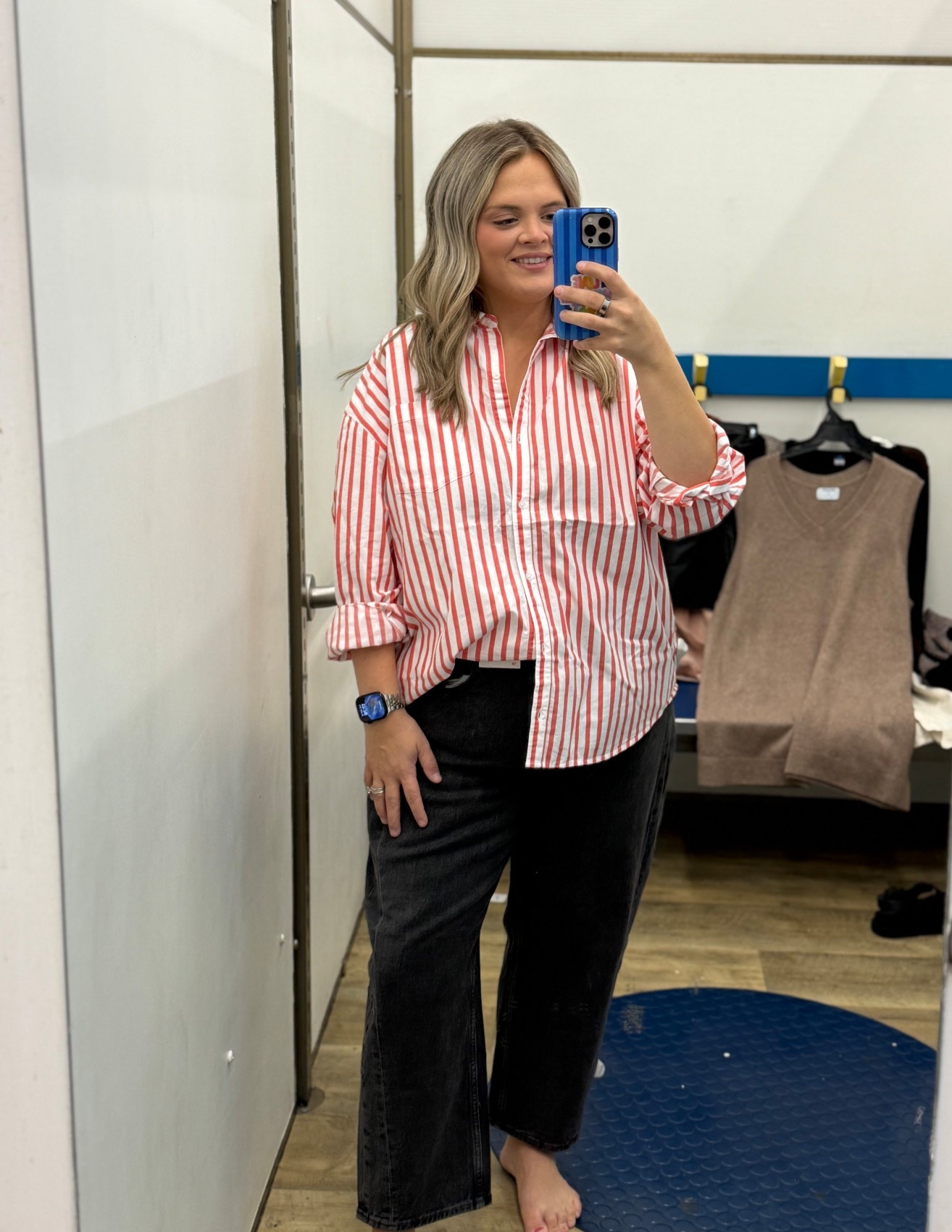 Effortless, chic, and comfy 👏 This striped button-down is giving repeat outfit energy ✨ #OOTDInspo #EffortlessStyle #ChicAndComfy #WardrobeStaples #EverydayStyle #CasualAndChic #StyleInspo #ClosetFavorites #WideLegDenim #StripedShirtStyle

#LTKU #LTKFindsUnder50 #LTKMidsize