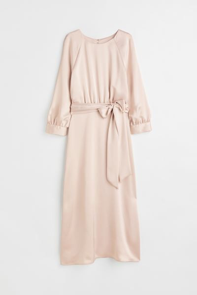 Tie-belt Satin Dress | H&M (US + CA)