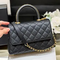 Designer Evening bag Genuine leather Handbag 24CM Luxury Flap bag Delicate knockoff Shoulder bag ... | DHGate
