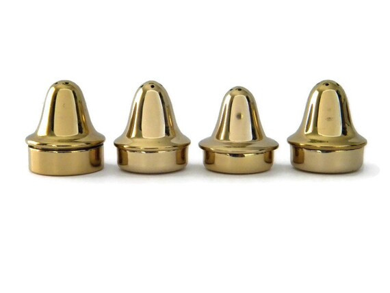 Vintage Mid Century Individual Mini Salt Shakers Solid Brass by Dirilyte Set of 4 Excellent Condi... | Etsy (US)