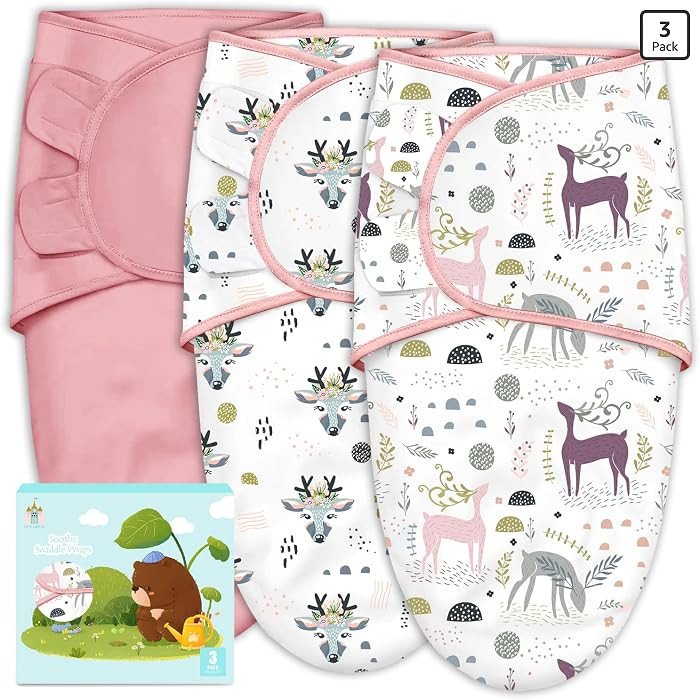 Cute Castle 3-Pack Baby Swaddle Sleep Sacks - Newborn Swaddle Sack - Ergonomic Baby Swaddles Blan... | Amazon (US)