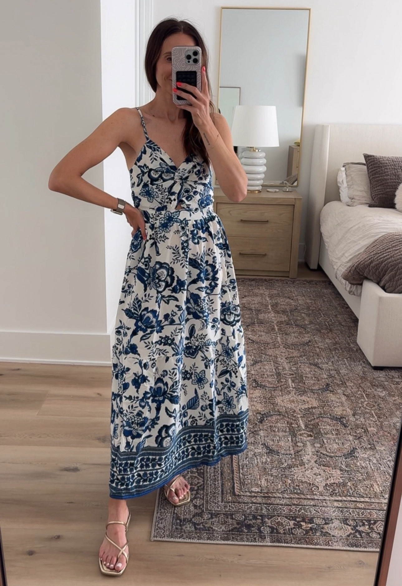 Blue dress elevated women's fashion feminine maxi dress mom life outfit of the day Annbrstyle 

#LTKSeasonal #LTKmomlife #LTKOver40