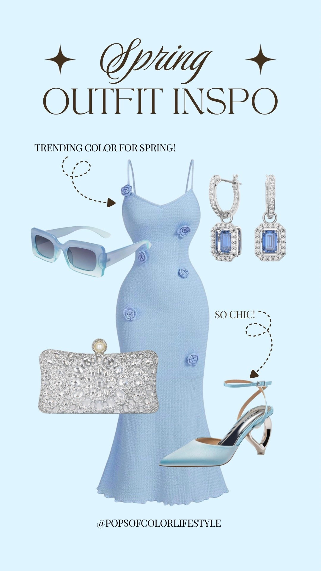 Chic outfit inspo for a spring date night or wedding guest in springs trending color: BLUE 💙

#LTKMidsize #LTKPetite #LTKWedding