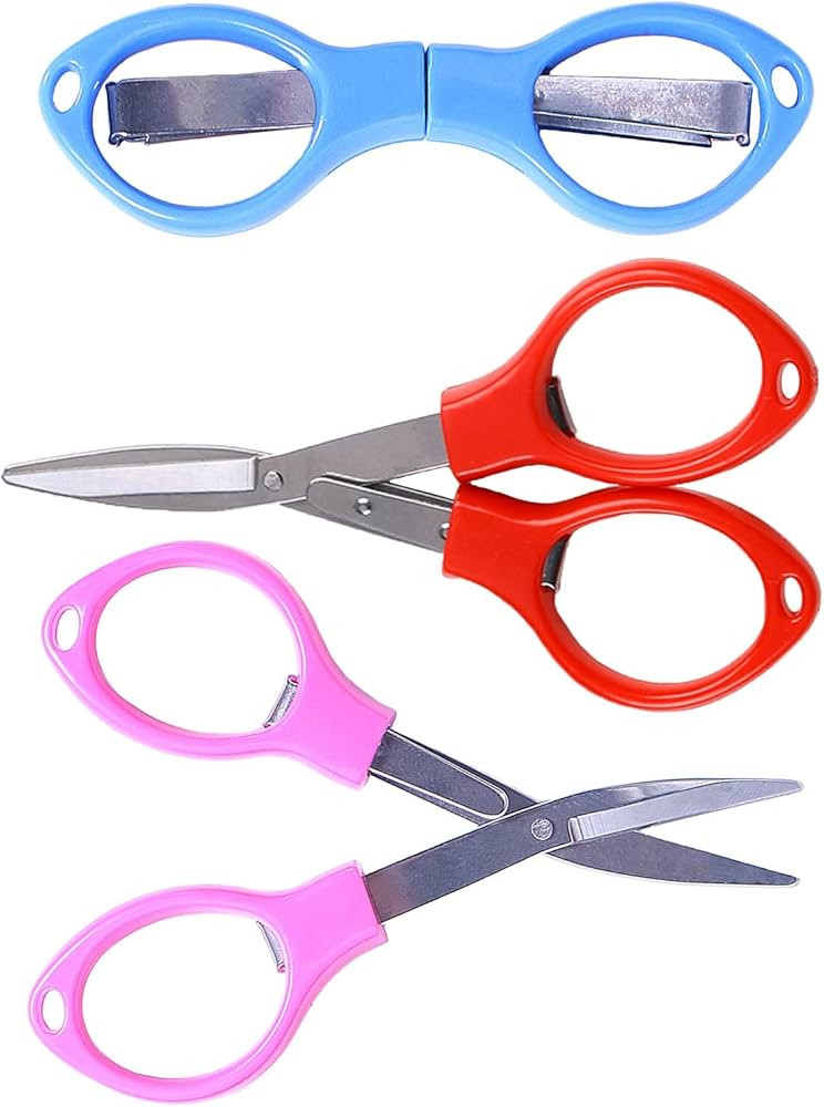 3 Pcs Folding Scissors,Portable Mini Travel Trip Scissors,Safety Foldable Small Scissors,Crafting... | Amazon (US)
