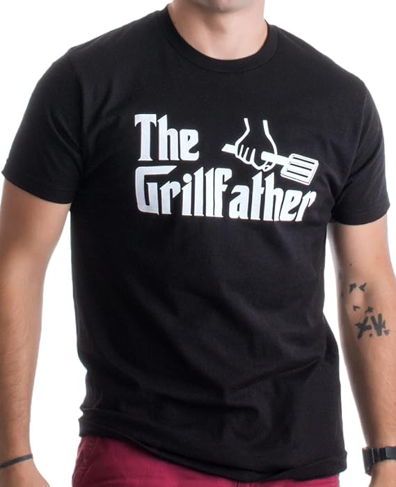 The Grillfather | Funny Dad Grandpa Grilling BBQ Meat Humor T-Shirt Joke for Men | Amazon (US)