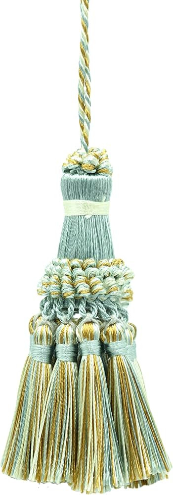 Noblesse Collection Elegant Hand Crafted 4" (10cm) Key Tassel (NKT) Island Breeze Blue Multicolor... | Amazon (US)