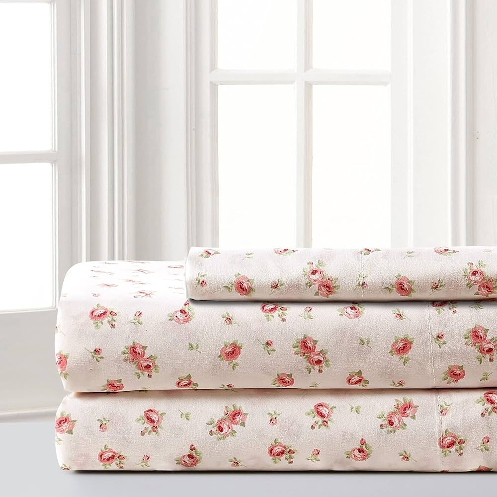 Modern Threads Soft Microfiber Rose Printed Sheets - Luxurious Microfiber Bed Sheets - Includes F... | Amazon (US)