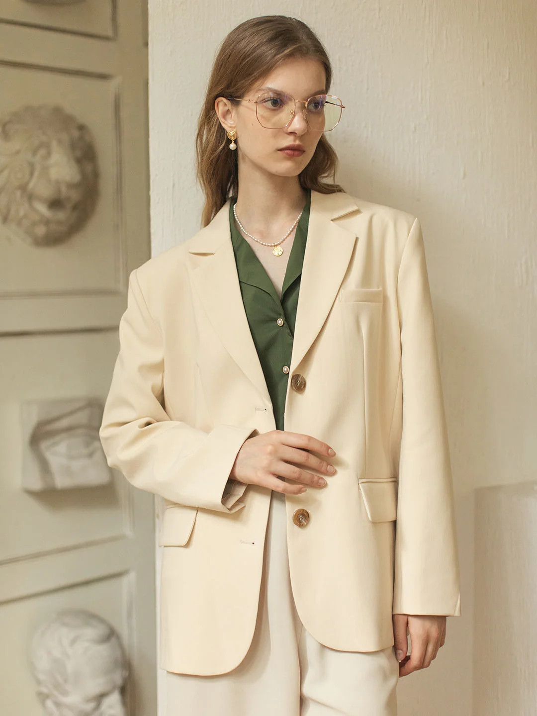 Scarlett Single-Breasted Oversize Blazer | SimpleRetro