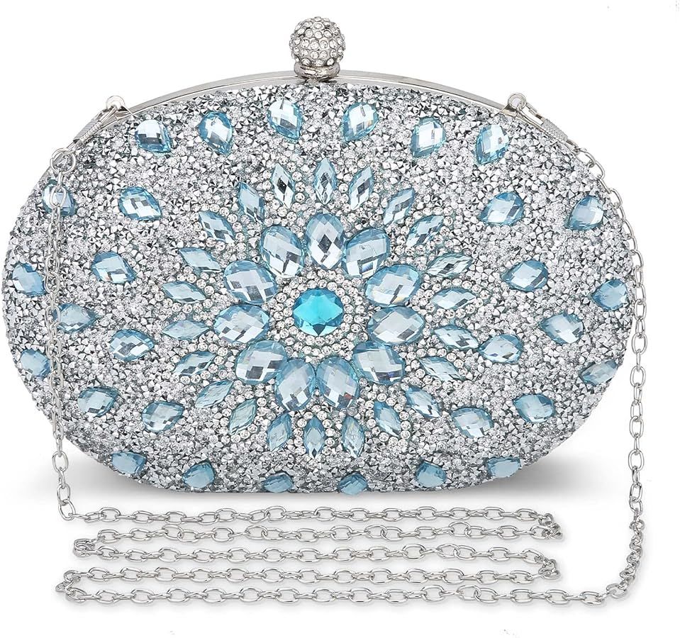 UBORSE Clutch Bag Women Shoulder Bag Small Crystal Bag Elegant Rhinestone Clutch Evening Purse fo... | Amazon (US)