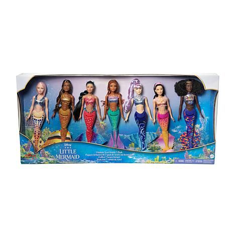 Disney The Little Mermaid Ariel and Sisters 7-Doll Pack | HSN