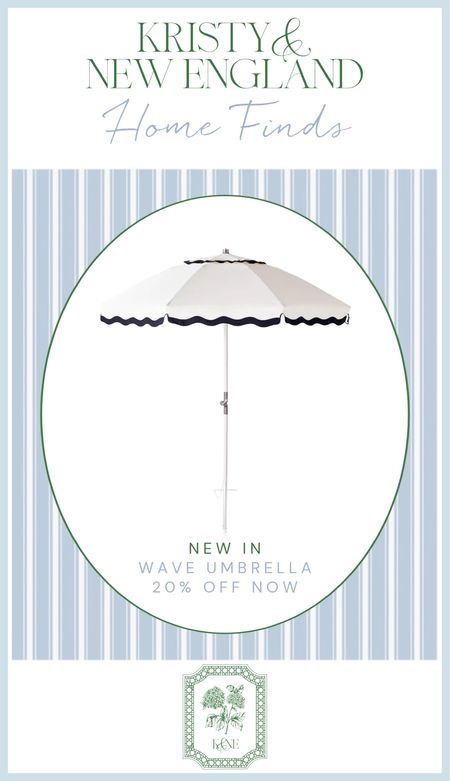 New and 20% off: Navy and White Wave Umbrella 

#LTKhome #LTKSeasonal #LTKtravel