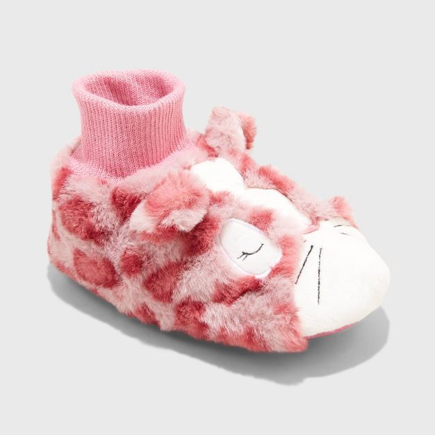 Toddler Girls' Chana Leopard Slippers - Cat & Jack™ Pink | Target