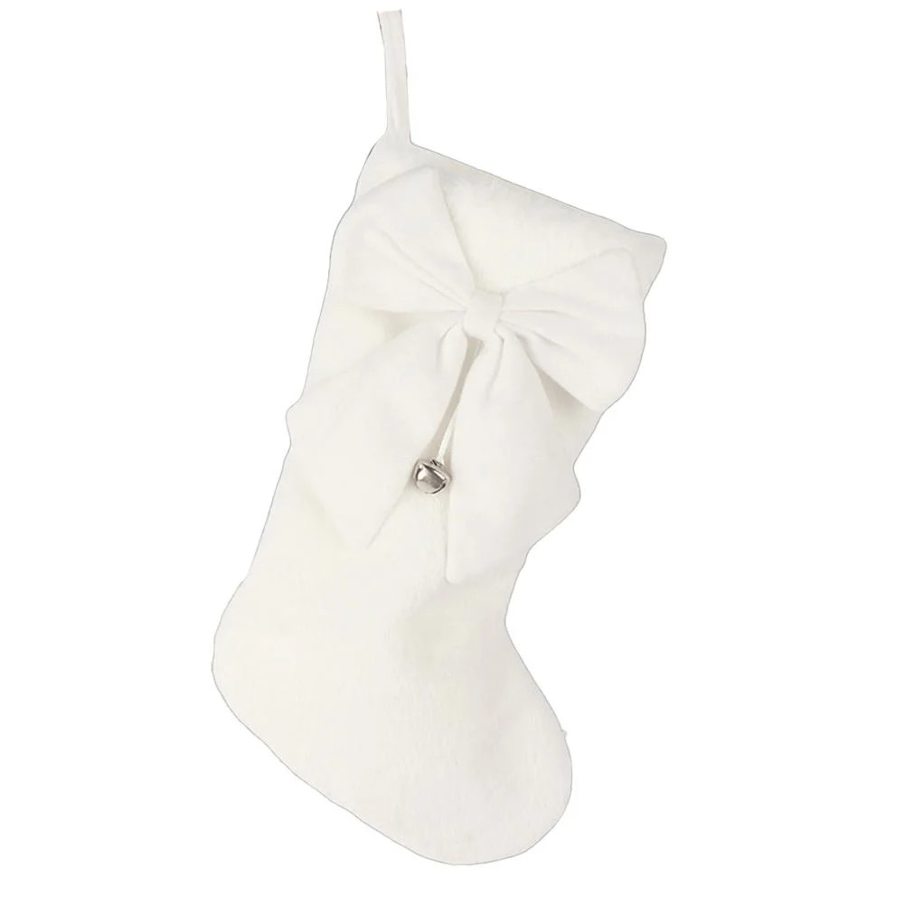 Christmas Bow Stockings for Decorations, Stocking with Bow Large Xmas Hanging Socks for Farmhouse... | Walmart (US)