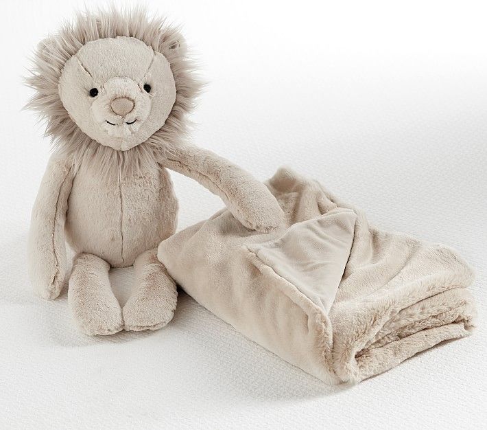 Plush Lion Stuffed Animal and Blanket Set | Pottery Barn Kids