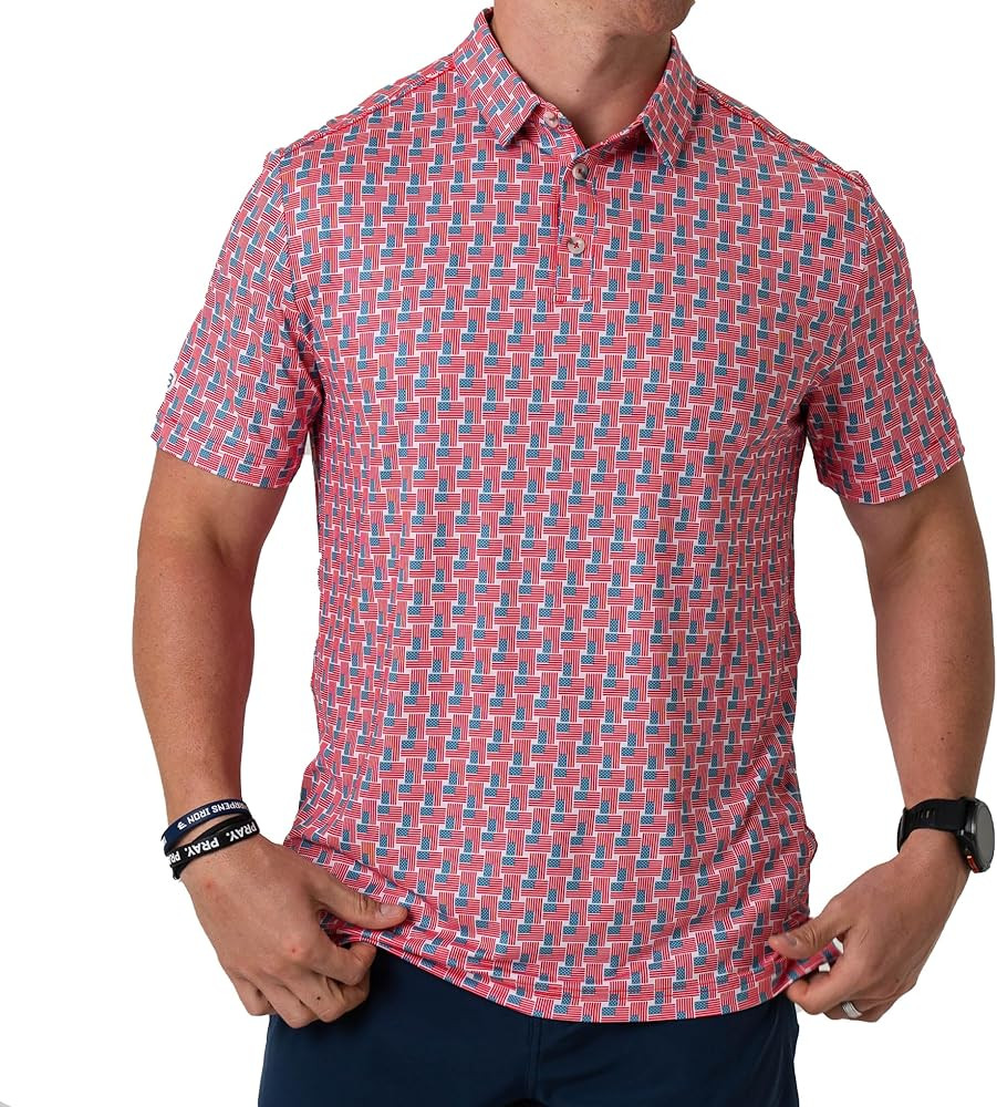 BURLEBO Men’s Performance Polo Shirt – Lightweight, Quick Dry, Moisture Wicking, Four-Way Str... | Amazon (US)