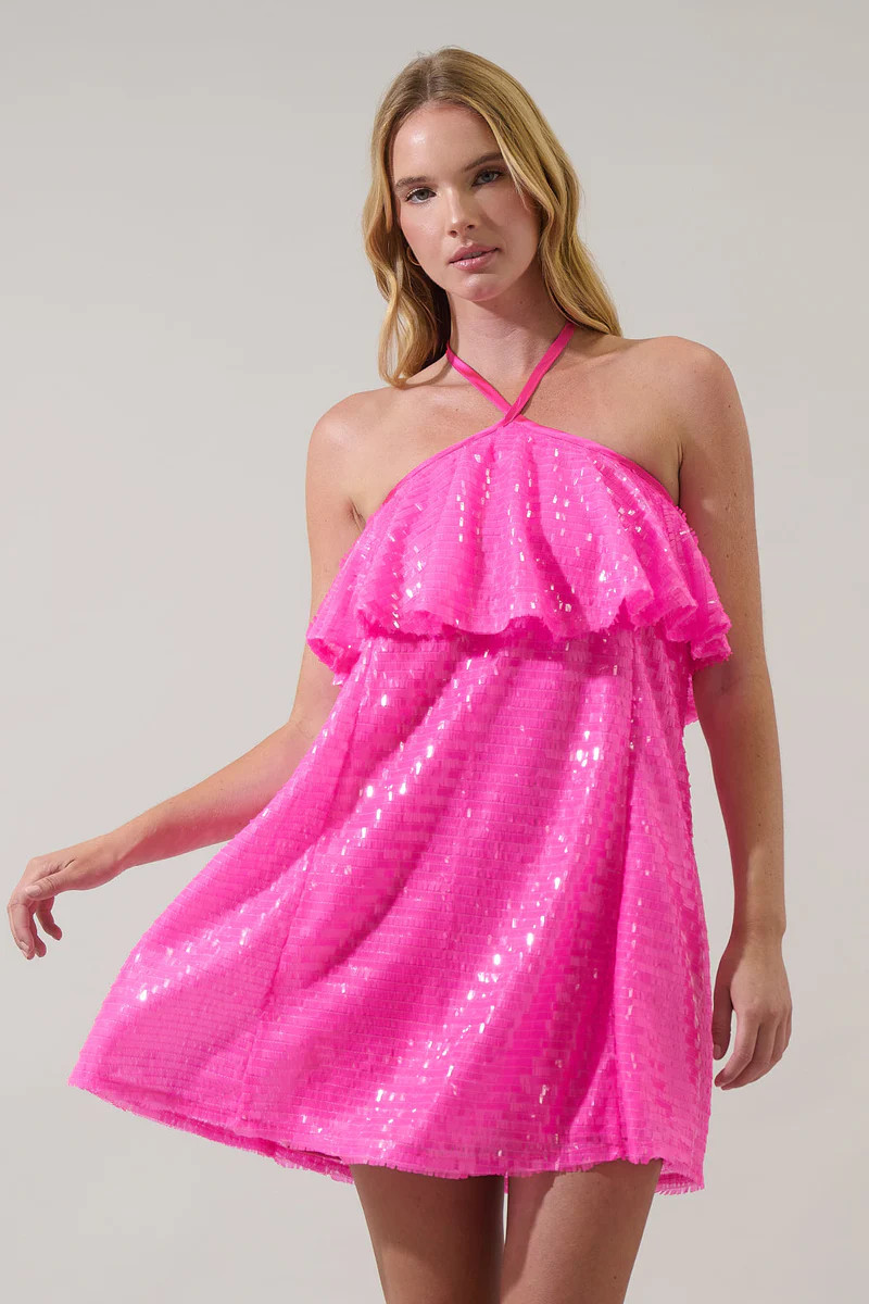 Liviana Sequin Shift Mini Dress | Sugarlips